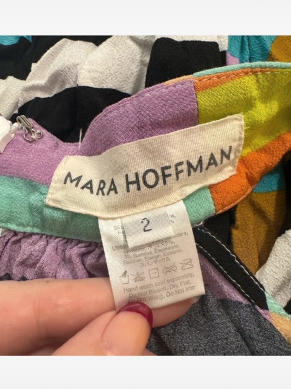 Mara Hoffman Halter Wrap Top Maxi Dress in Flag Stripe Rainbow Size 2 - Picture 8 of 10